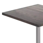 Square Solid Wood Commercial Indoor Tabletop with 30 x 30 Dining Height Rust-Resistant Cast Iron X-Base