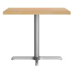 Square Solid Wood Commercial Indoor Tabletop with 30 x 30 Dining Height Rust-Resistant Cast Iron X-Base