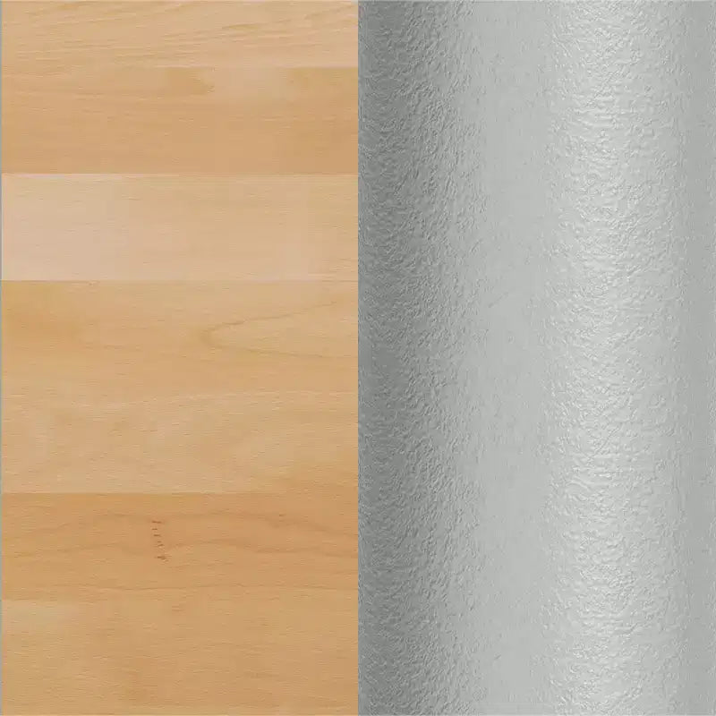Square Solid Wood Commercial Indoor Tabletop with 30 x 30 Dining Height Rust-Resistant Cast Iron X-Base
