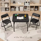 Table pliante et 2 chaises avec revêtement en PU - Parfait pour manger, lire et jouer