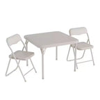 Table pliante et 2 chaises avec revêtement en PU - Parfait pour manger, lire et jouer