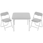 Table pliante et 2 chaises avec revêtement en PU - Parfait pour manger, lire et jouer