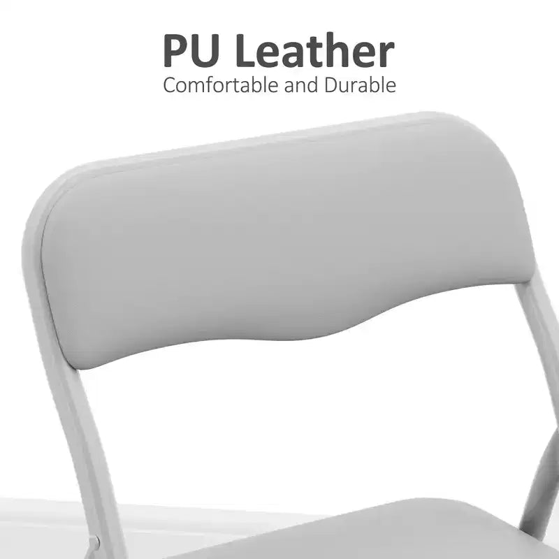 Table pliante et 2 chaises avec revêtement en PU - Parfait pour manger, lire et jouer