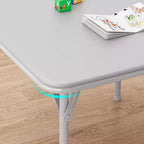 Table pliante et 2 chaises avec revêtement en PU - Parfait pour manger, lire et jouer