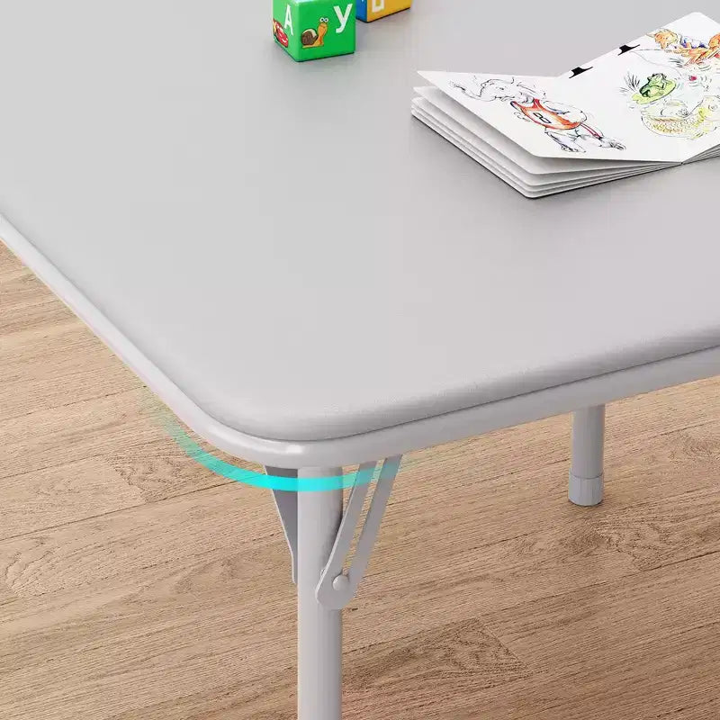 Table pliante et 2 chaises avec revêtement en PU - Parfait pour manger, lire et jouer