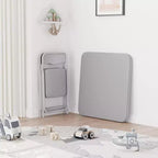 Table pliante et 2 chaises avec revêtement en PU - Parfait pour manger, lire et jouer