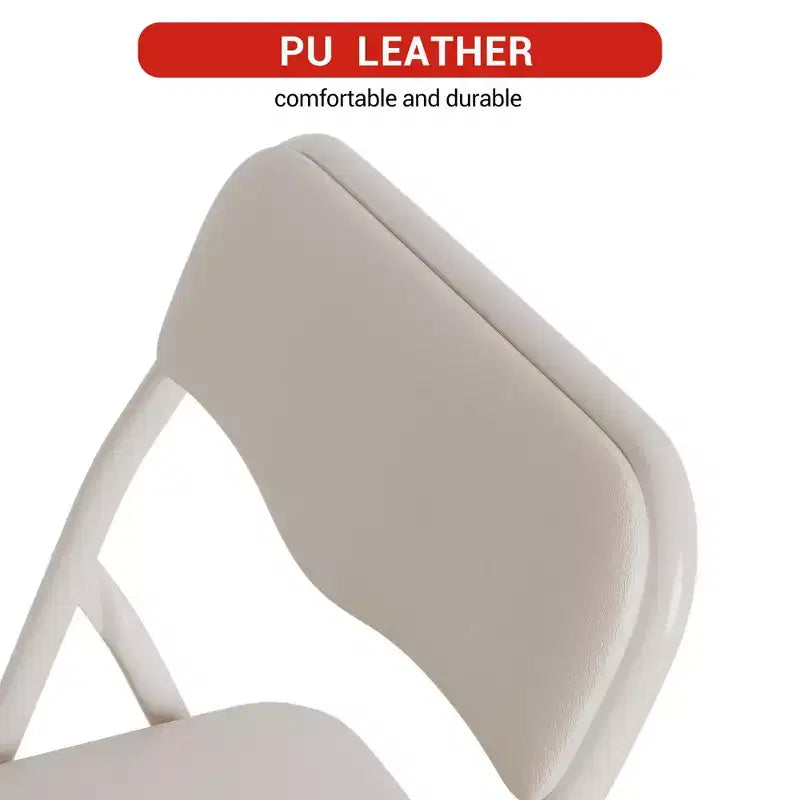 Table pliante et 2 chaises avec revêtement en PU - Parfait pour manger, lire et jouer