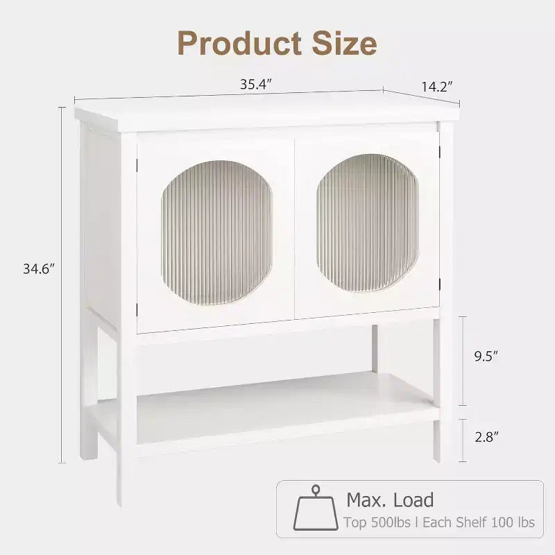 Console de ferme avec 2 portes de rangement, Table d'entrée avec étagère pour salon