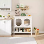 Console de ferme avec 2 portes de rangement, Table d'entrée avec étagère pour salon