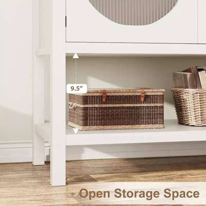 Console de ferme avec 2 portes de rangement, Table d'entrée avec étagère pour salon