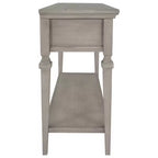 Vintage Console Table with Storage, Narrow Entryway Table with Drawers, Farmhouse Hallway Table with Open Shelf