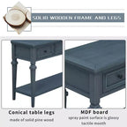 Vintage Console Table with Storage, Narrow Entryway Table with Drawers, Farmhouse Hallway Table with Open Shelf