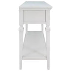 Vintage Console Table with Storage, Narrow Entryway Table with Drawers, Farmhouse Hallway Table with Open Shelf