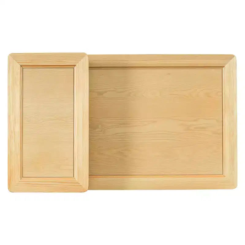 Table basse à 2 niveaux avec tiroir en rotin, table centrale carrée en bois avec étagère de rangement et 2 plateaux pour le salon