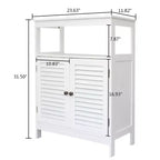Meuble de salle de bain à deux portes blanc de 80 cm