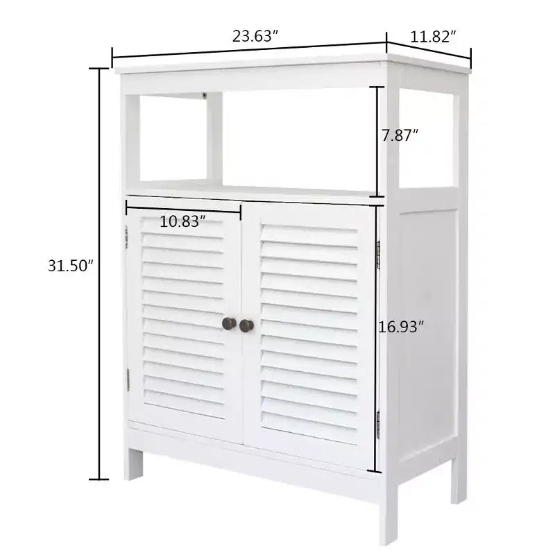 Meuble de salle de bain à deux portes blanc de 80 cm