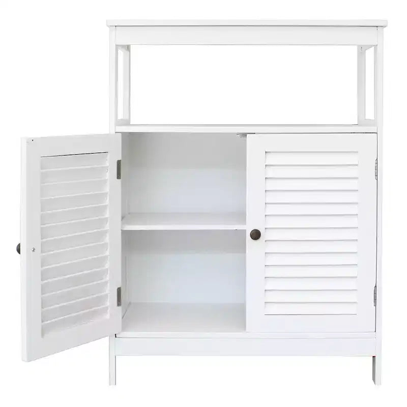 Meuble de salle de bain à deux portes blanc de 80 cm
