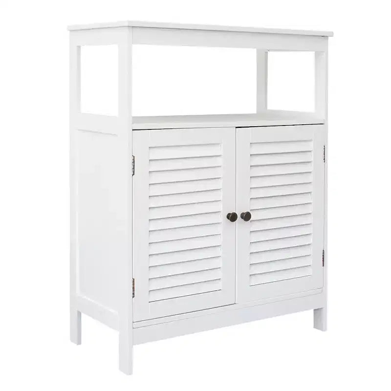 Meuble de salle de bain à deux portes blanc de 80 cm