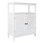 Meuble de salle de bain à deux portes blanc de 80 cm