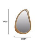 Miroir Mural Irrégulier Goutte d'Eau en Bois Moderne Jenera