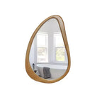 Miroir Mural Irrégulier Goutte d'Eau en Bois Moderne Jenera