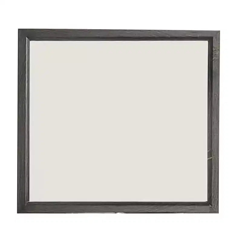 Miroir de coiffeuse, cadre en bois gris contemporain de 99 cm