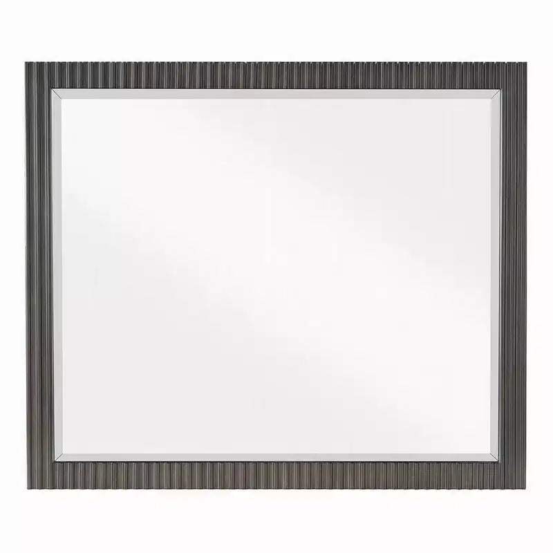 Miroir de commode, bois brun expresso, cadre rectangulaire élégant 36x42