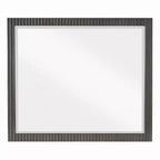 Miroir de commode, bois brun expresso, cadre rectangulaire élégant 36x42