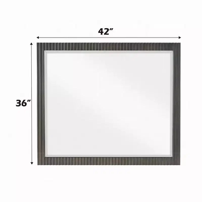 Miroir de commode, bois brun expresso, cadre rectangulaire élégant 36x42