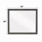 Miroir de commode, bois brun expresso, cadre rectangulaire élégant 36x42