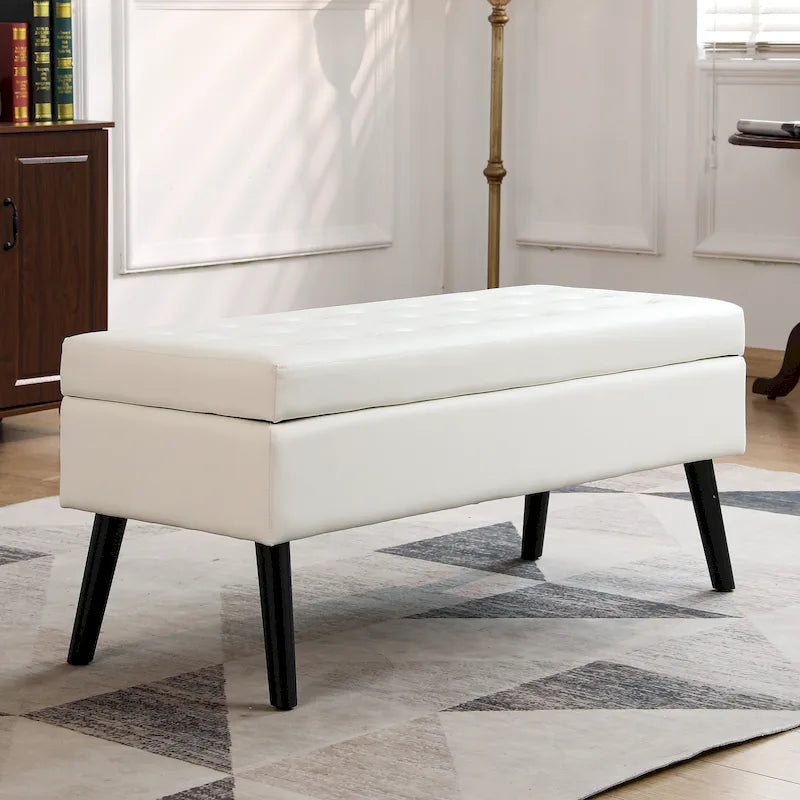 Banc coffre de rangement pour bout de lit et entrée