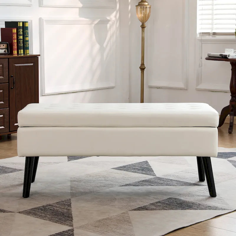Banc coffre de rangement pour bout de lit et entrée