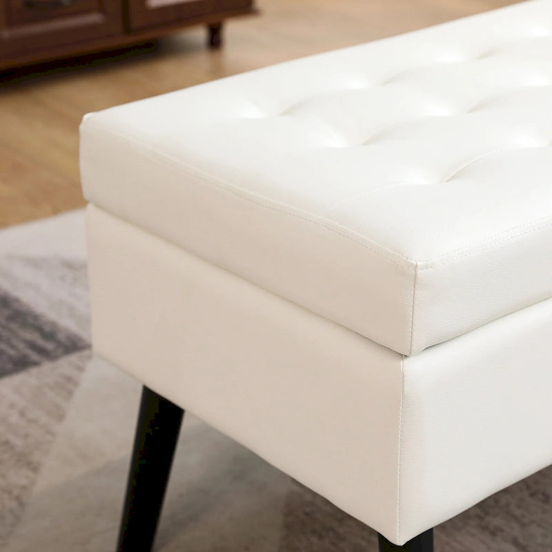 Banc coffre de rangement pour bout de lit et entrée