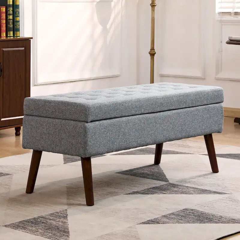 Banc coffre de rangement pour bout de lit et entrée