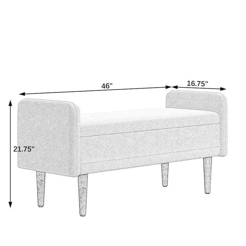 Pouf de rangement en velours Teddy avec espace de rangement