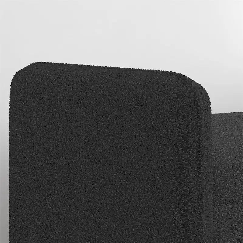 Pouf de rangement en velours Teddy avec espace de rangement