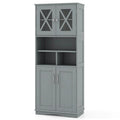 Meuble de salle de bain haut, grande armoire de rangement au sol avec acrylique