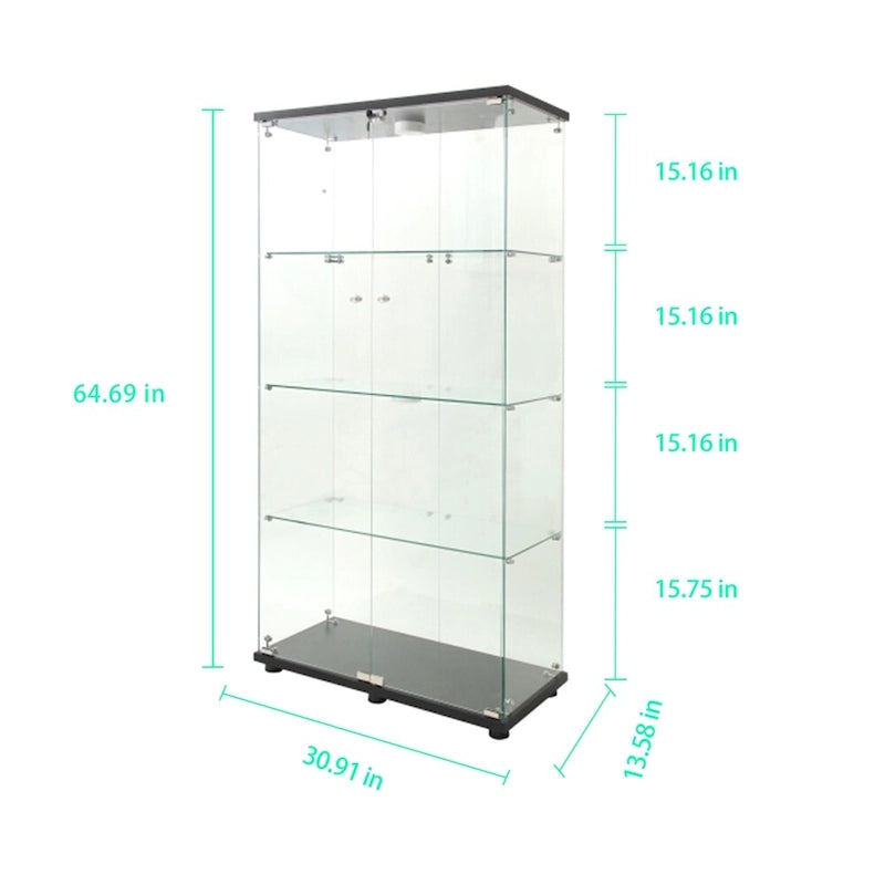 Vitrine en verre trempé, armoire de rangement, classeur