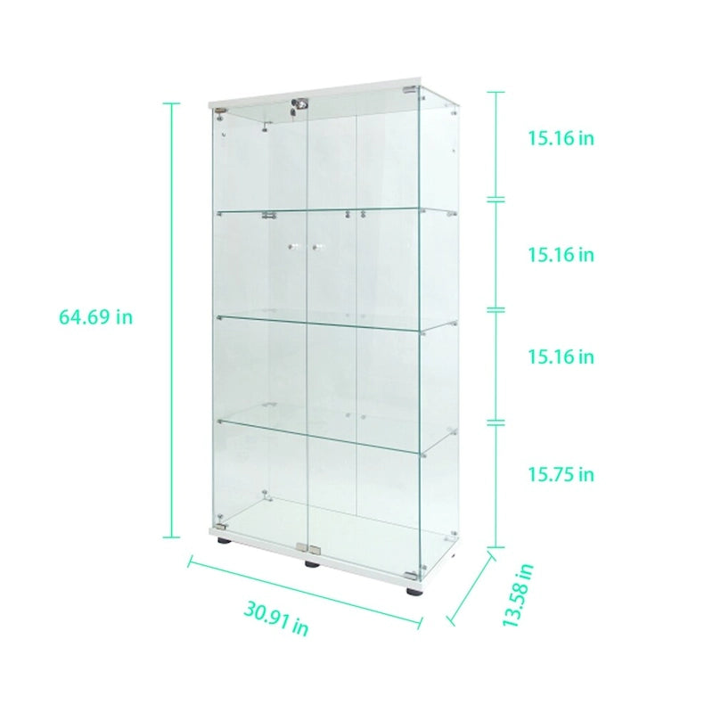 Vitrine en verre trempé, armoire de rangement, classeur