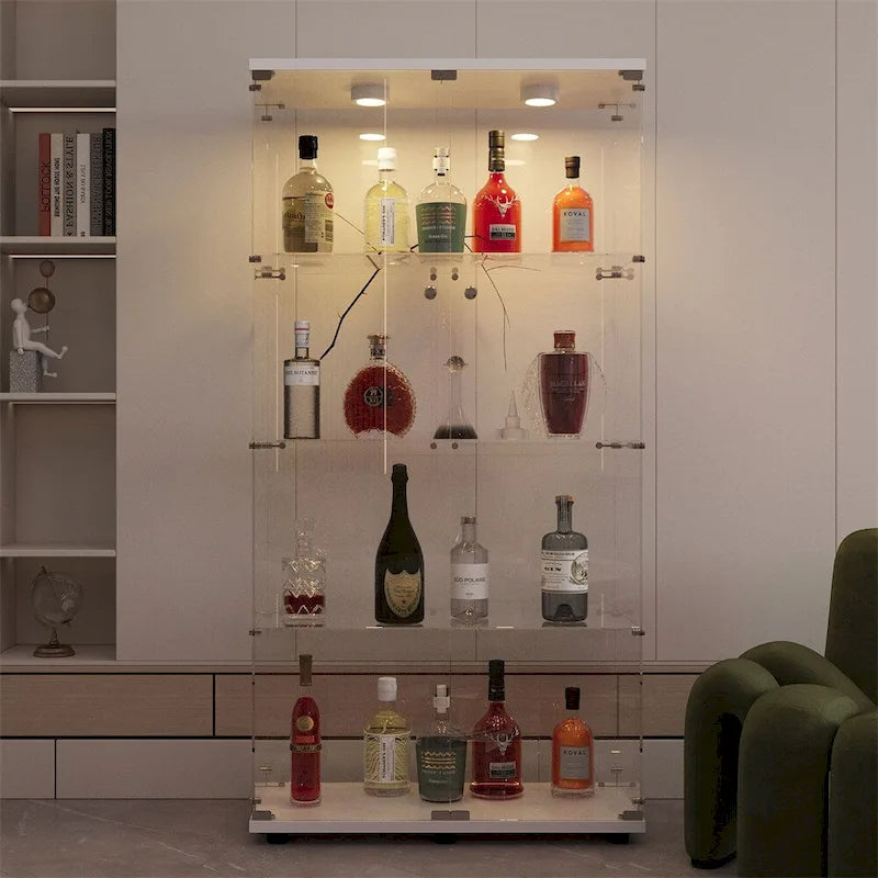 Vitrine en verre trempé, armoire de rangement, classeur