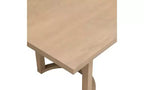 Ellie Modern – Ensemble de salle à manger 7 pièces en bois d'hévéa rembourré, beige/frêne clair