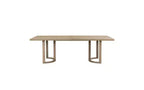 Ellie Modern – Ensemble de salle à manger 7 pièces en bois d'hévéa rembourré, beige/frêne clair