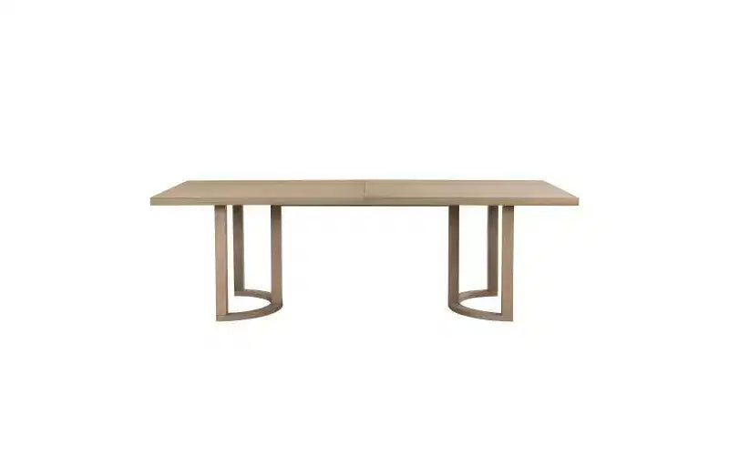 Ellie Modern – Ensemble de salle à manger 7 pièces en bois d'hévéa rembourré, beige/frêne clair