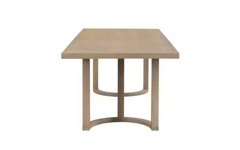 Ellie Modern – Ensemble de salle à manger 7 pièces en bois d'hévéa rembourré, beige/frêne clair
