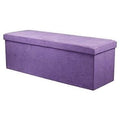 Sorbus Storage Bench Chest Large Purple Contemporary Faux Suede