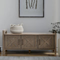 Banc de rangement pour entrée de style transitionnel en bois massif de 44 pouces de largeur, brun fumé