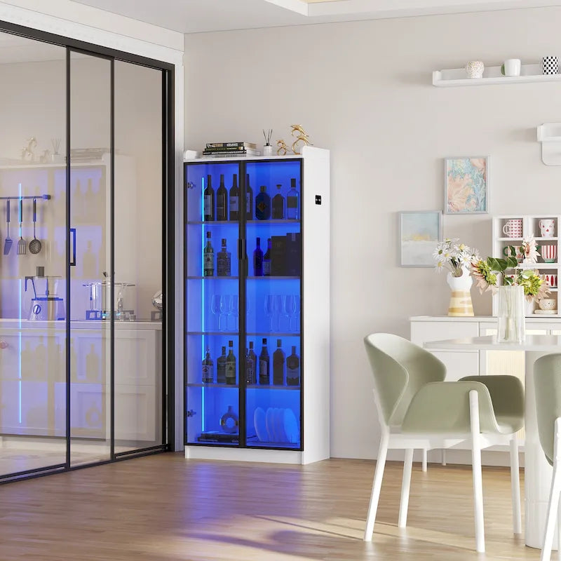 Vitrine avec éclairage LED