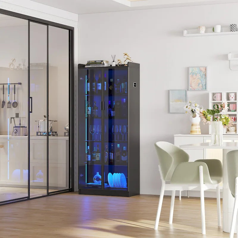 Vitrine avec éclairage LED