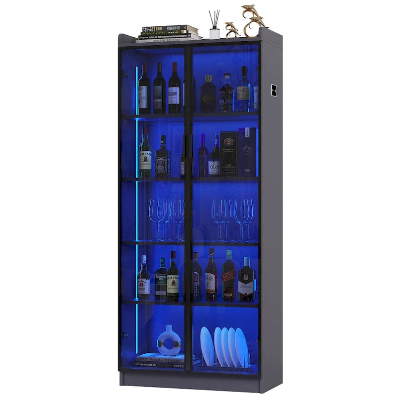 Vitrine avec éclairage LED