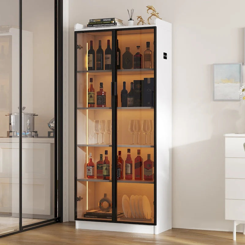 Vitrine avec éclairage LED